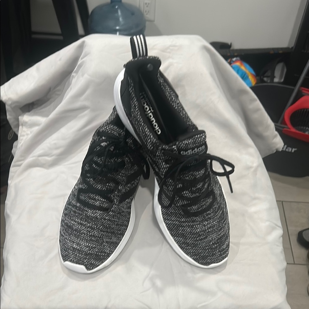 adidas Black and White Athletic Shoes